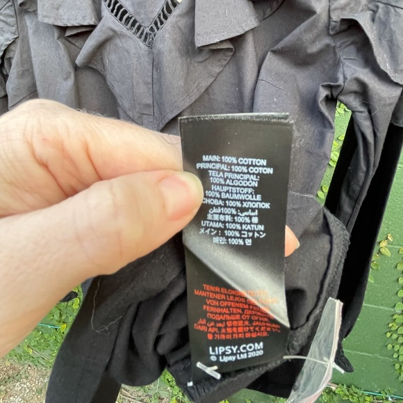 NWT | Love & Roses | cutwork black poplin blouse | Size 8 - Picture 9 of 10